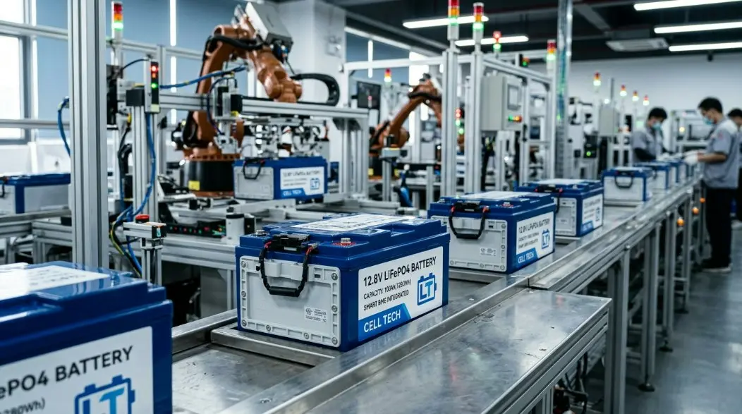 Lideră fabrică de baterii LiFePO4 de 12,8 V din China: promovarea iluminatului municipal inteligent și conformitatea cu pașaportul bateriei UE 2026